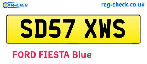 SD57XWS are the vehicle registration plates.