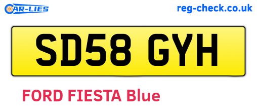 SD58GYH are the vehicle registration plates.