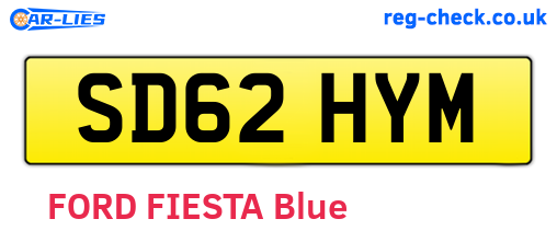 SD62HYM are the vehicle registration plates.