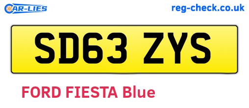 SD63ZYS are the vehicle registration plates.