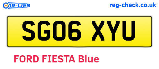 SG06XYU are the vehicle registration plates.