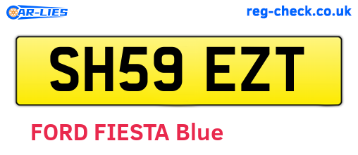 SH59EZT are the vehicle registration plates.