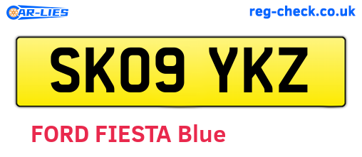 SK09YKZ are the vehicle registration plates.