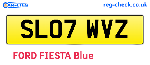 SL07WVZ are the vehicle registration plates.
