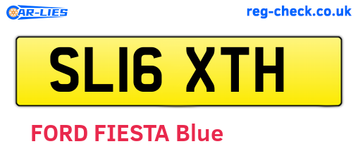 SL16XTH are the vehicle registration plates.