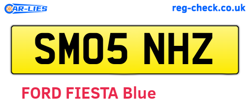 SM05NHZ are the vehicle registration plates.