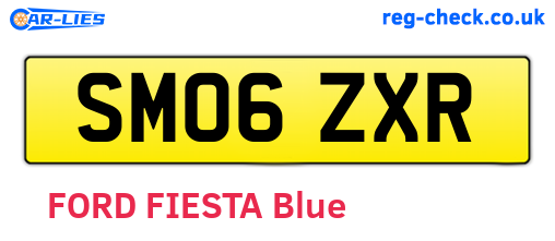 SM06ZXR are the vehicle registration plates.