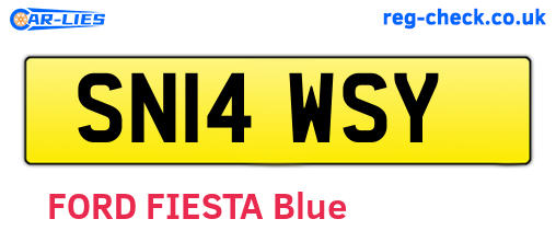 SN14WSY are the vehicle registration plates.