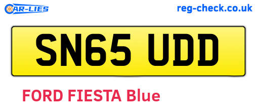 SN65UDD are the vehicle registration plates.