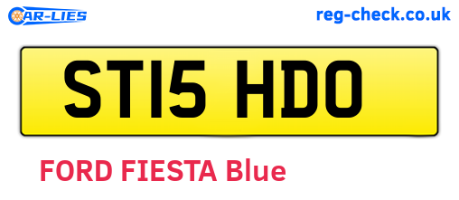 ST15HDO are the vehicle registration plates.