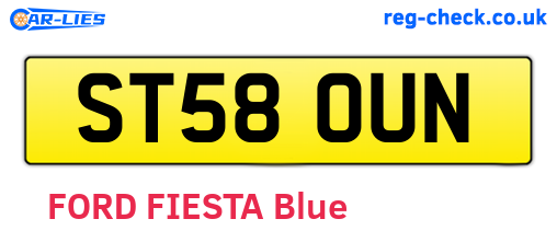 ST58OUN are the vehicle registration plates.