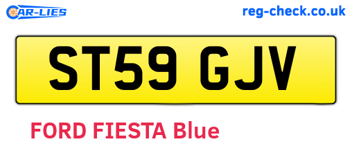 ST59GJV are the vehicle registration plates.