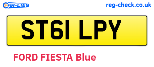 ST61LPY are the vehicle registration plates.