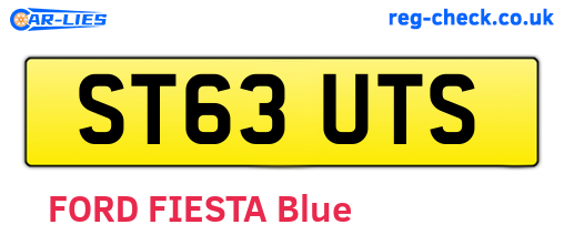 ST63UTS are the vehicle registration plates.