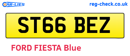 ST66BEZ are the vehicle registration plates.