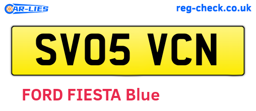 SV05VCN are the vehicle registration plates.