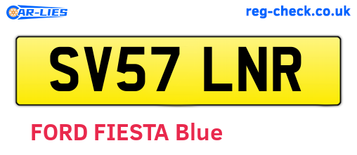 SV57LNR are the vehicle registration plates.