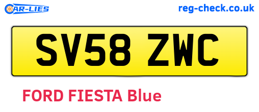 SV58ZWC are the vehicle registration plates.