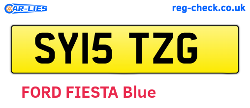 SY15TZG are the vehicle registration plates.