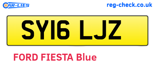 SY16LJZ are the vehicle registration plates.