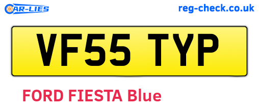 VF55TYP are the vehicle registration plates.