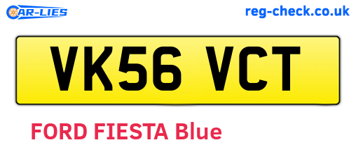 VK56VCT are the vehicle registration plates.