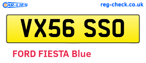 VX56SSO are the vehicle registration plates.