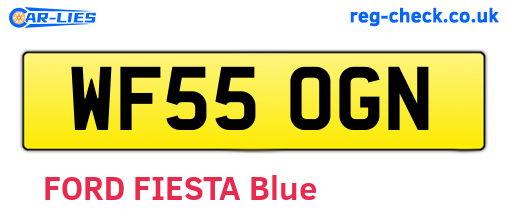 WF55OGN are the vehicle registration plates.