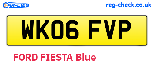 WK06FVP are the vehicle registration plates.