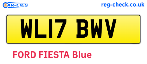 WL17BWV are the vehicle registration plates.