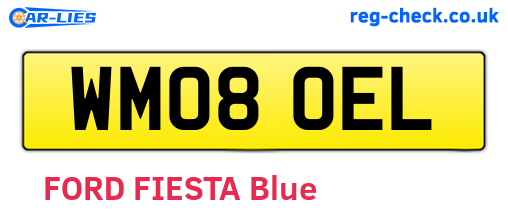 WM08OEL are the vehicle registration plates.