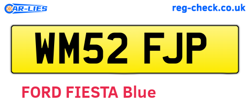 WM52FJP are the vehicle registration plates.