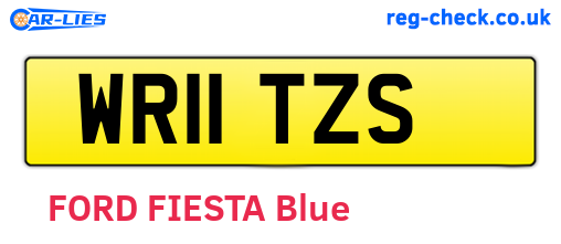 WR11TZS are the vehicle registration plates.