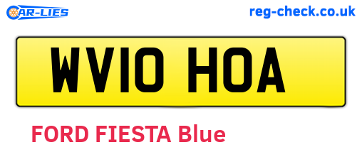WV10HOA are the vehicle registration plates.