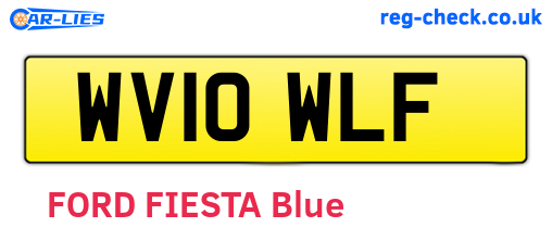 WV10WLF are the vehicle registration plates.