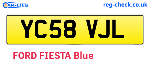 YC58VJL are the vehicle registration plates.