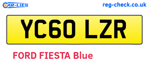 YC60LZR are the vehicle registration plates.