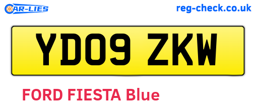 YD09ZKW are the vehicle registration plates.