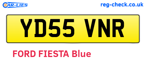 YD55VNR are the vehicle registration plates.