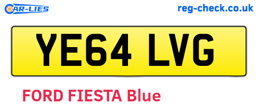 YE64LVG are the vehicle registration plates.