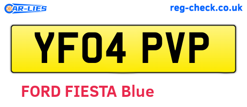 YF04PVP are the vehicle registration plates.