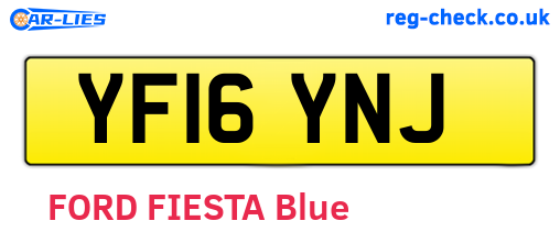 YF16YNJ are the vehicle registration plates.