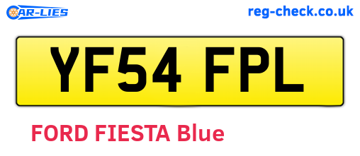 YF54FPL are the vehicle registration plates.