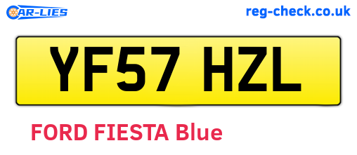 YF57HZL are the vehicle registration plates.