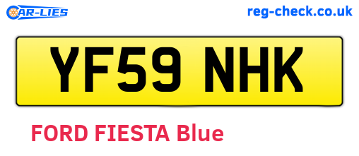 YF59NHK are the vehicle registration plates.
