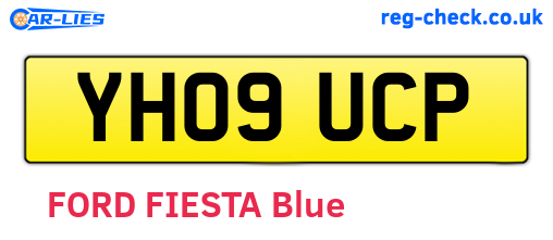 YH09UCP are the vehicle registration plates.