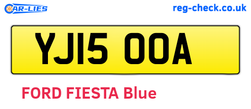 YJ15OOA are the vehicle registration plates.