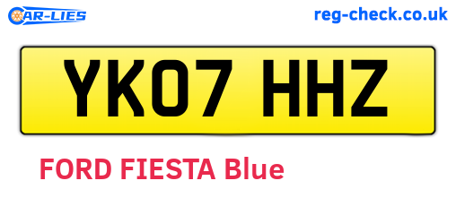 YK07HHZ are the vehicle registration plates.