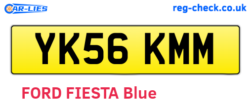 YK56KMM are the vehicle registration plates.