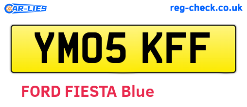 YM05KFF are the vehicle registration plates.